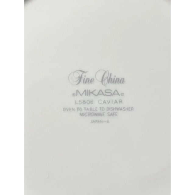 1990s Mikasa “Caviar” Porcelain Teacups & Saucers- 16 Pieces For Sale In Dallas - Image 6 of 6