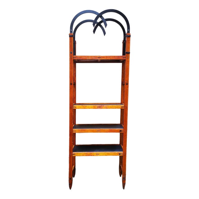 Vintage Metal and Teak Shelf, 1970s Chairish