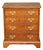 George III Style Burr Elm Chest of Drawers with Brushing Slide For Sale