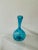 Antique Hand Bown Mexican Blue Glass Porron Wine Decanter For Sale - Image 4 of 8