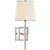 Bradford Medium Sconce in Polished Nickel and Mirror with Cream Linen Shade with Polished Nickel Designer: kate spade new...
