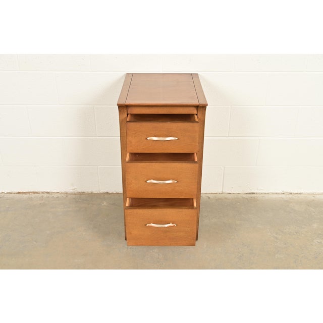 1960s John Van Koert for Drexel Profile Walnut Bachelor Chest or Nightstand, Circa 1960s For Sale - Image 5 of 15