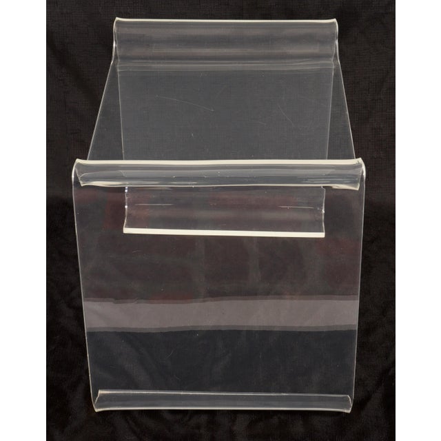 Mid-Century Modern 1970 Sculptural Lucite Bench Attributed to Karl Springer For Sale - Image 3 of 8