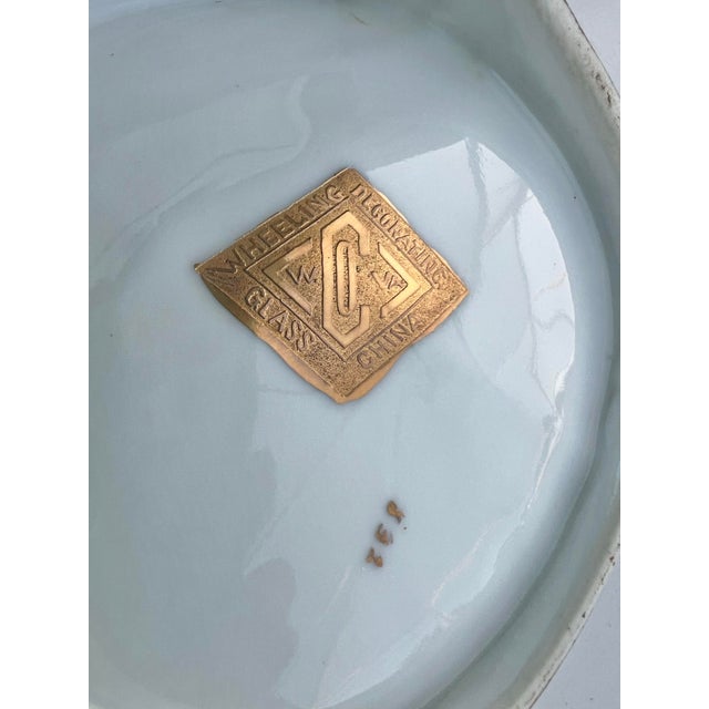 1920s Gold Divided Candy Bowl With Handle For Sale In West Palm - Image 6 of 7