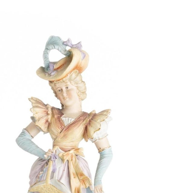 19th Century Porcelain Gallant Figures, Set of 2 For Sale - Image 4 of 6
