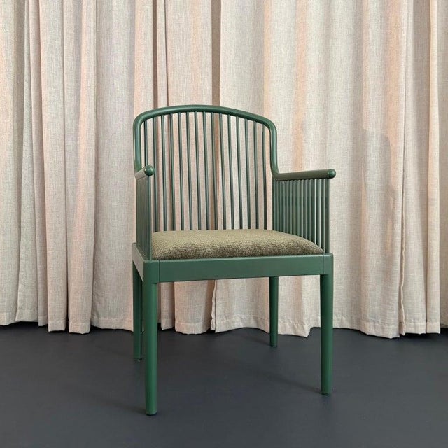 1980s Mid-Century Modern Spindle "Andover" Armchair by Davis Allen For Sale - Image 5 of 9