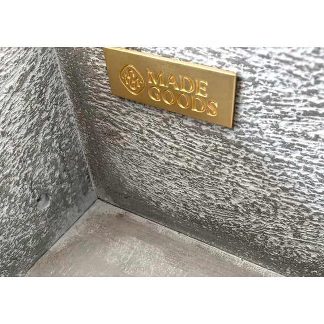 Original retail $5200, stylish Made Goods Organic Modern Gray Mango Wood Allesandro Tall Cabinet, three shelves, four...