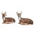 Vintage Pair of Midcentury American Deer Sculptures with Weathered Patina For Sale