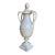 Monumental Hand-Carved Italian Neoclassical Alabaster Lidded Vessel, 29.5”, 2nd Quarter 20th Century For Sale