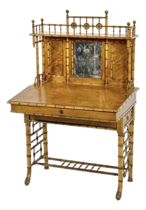 R. J. Horner American Victorian Faux Bamboo Desk