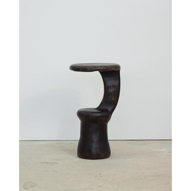 Charred Red Oak Side Table by Alexander Knysch For Sale - Image 6 of 8