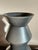 Art Deco West Elm Modern Geometric Matte Gray Ceramic Floor Vase For Sale - Image 3 of 7