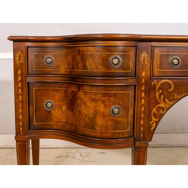 1990s Drexel Covington Park Mahogany Federal Sideboard For Sale - Image 9 of 18
