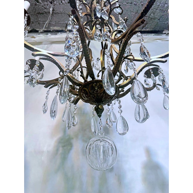 1910s French Style Brass Chandelier For Sale - Image 15 of 17