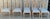 Tan Gustavian Style Cerused Dining Chairs in New Blue & White Linen Set of 8 For Sale - Image 8 of 15