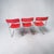 Mid-Century Modern Vintage 1970s Red Perforated Mesh & Chrome Stacking Dining Chairs – Set of 3 For Sale - Image 3 of 10