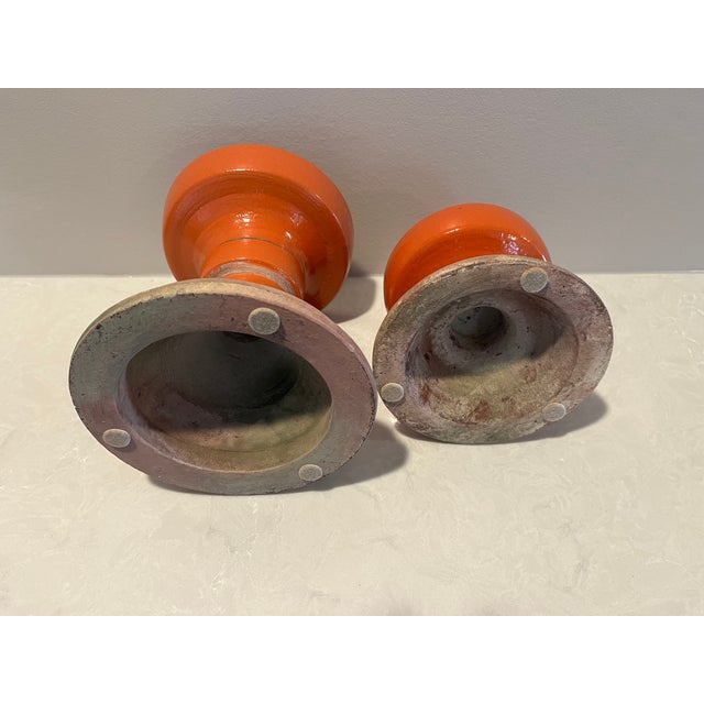 Rustic Pottery Barn Pillar Candle Holder's For Sale - Image 3 of 5