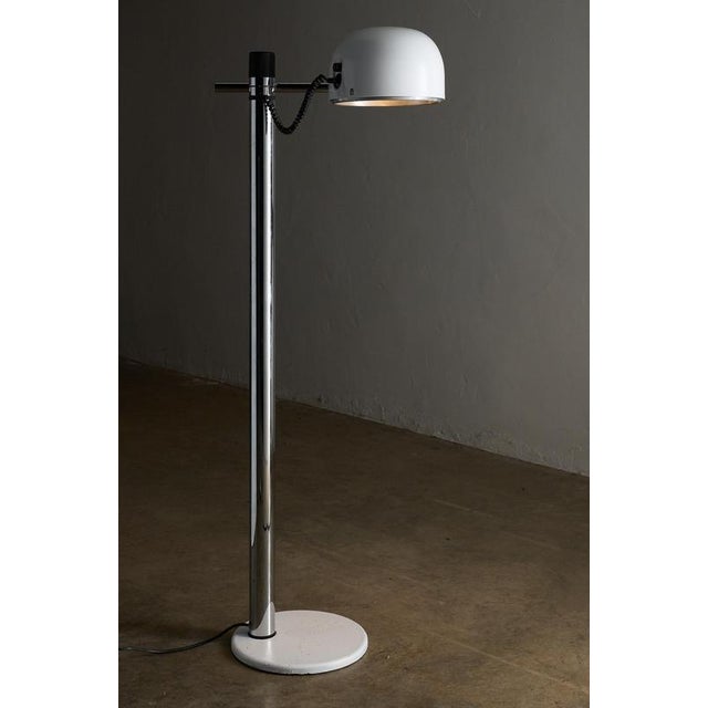 White Floor Lamp attributed to Enrique Franch for Metalarte, 1970s For Sale - Image 12 of 13