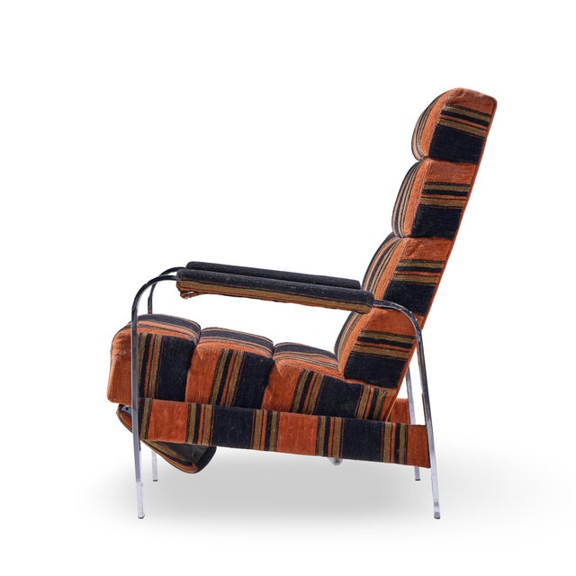 Milo Baughman Milo Baughman Chrome Recliner For Sale - Image 4 of 11