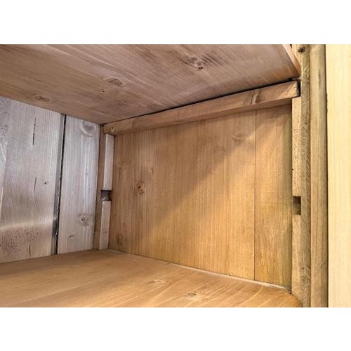 Wood Rustic Display Cabinet in Natural Wood For Sale - Image 7 of 18