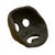 1990s Abstract Biomorphic Dark Fired Clay Mask Sculpture Wall Decor For Sale - Image 5 of 5