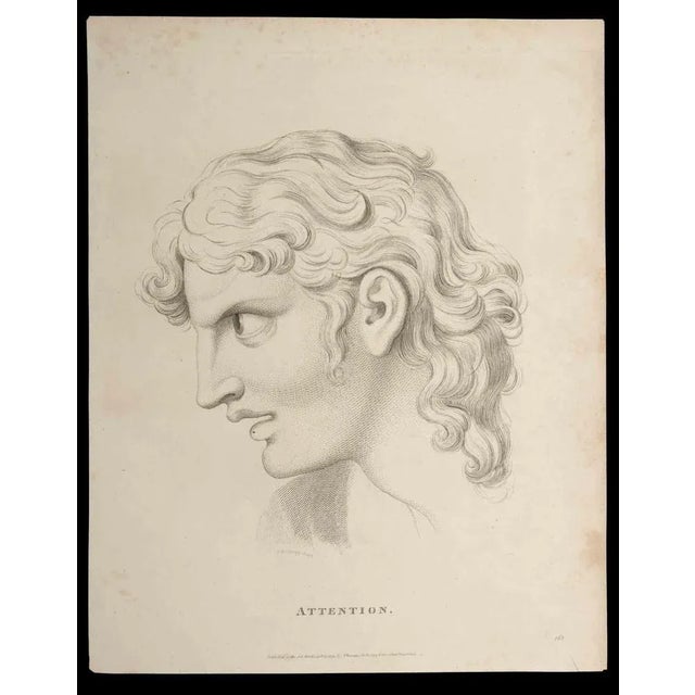 Attention is an original etching artwork realized by Thomas Holloway for Johann Caspar Lavater's "Essays on Physiognomy,...