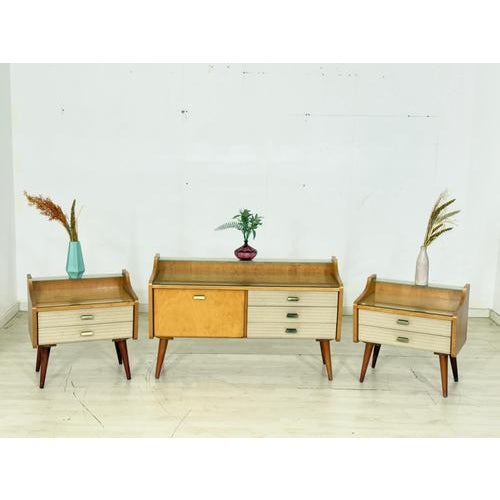Vintage Bedside Tables in Birch, 1960s, Set of 2 For Sale - Image 10 of 11