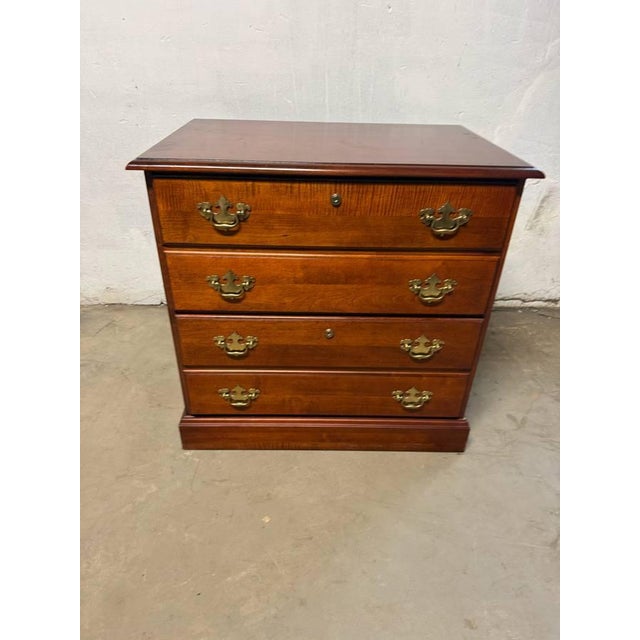 Vintage Georgian Style Solid Wood 2 Drawer File Cabinet. A Georgian design library or office two drawer lateral file...