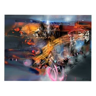 Ovidiu Kloska, Its Raining in a Garden Full of Butterflies, Acrylic on Canvas For Sale