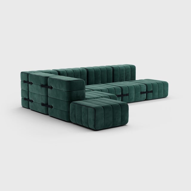 Modular Corner Sofa in Barcelona Fabric by Ambivalenz, Set of 12 For Sale - Image 12 of 18