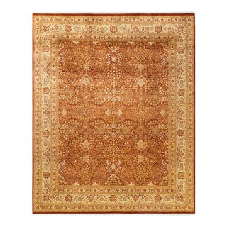 Mogul, One-of-a-Kind Hand-Knotted Area Rug in Orange, 8' 2" x 10' 1" For Sale