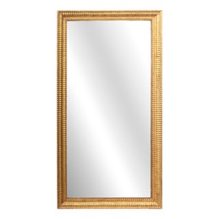 Antique Louis Philippe Rectangular Mirror with Gilded Frame For Sale