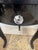 Black Pair of Vintage Black Lacquer Round Side Tables With Beveled Mirrored Tops, Ralph Lauren Mayfair Style For Sale - Image 8 of 12