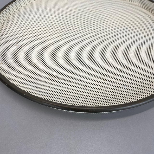 Large Vintage Metal Brass Tray in the style of Mathieu Matégot, 1950s For Sale - Image 14 of 18