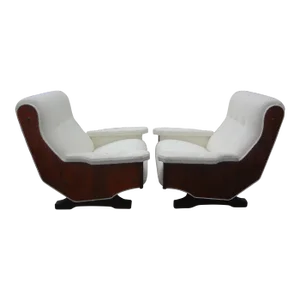 1950s Pair of Italian Modern Sculptural Lounge Chairs After Gio Ponti