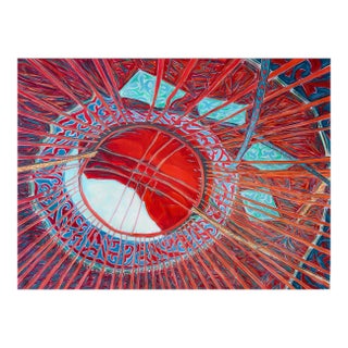 "Yurt" by Trixie Pitts Large Semi-Abstract Oil Painting For Sale