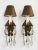1960s French Regency Style Bronze Wall Sconces With Crystal Drops and Shades, a Pair For Sale - Image 4 of 13