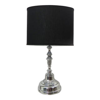 Cast Nickel Table Lamp For Sale