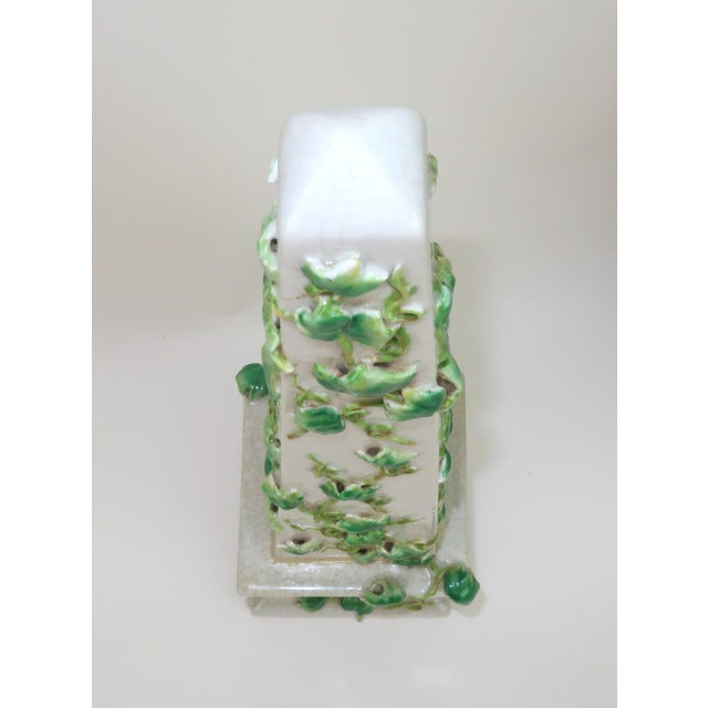 Green Vintage Chinese Ceramic Garden Ivy Obelisks, a Pair For Sale - Image 8 of 12