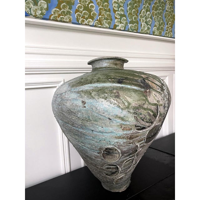 Massive Ceramic Jar Tsubo by Japanese Potter Yui Tsujimura For Sale - Image 14 of 18
