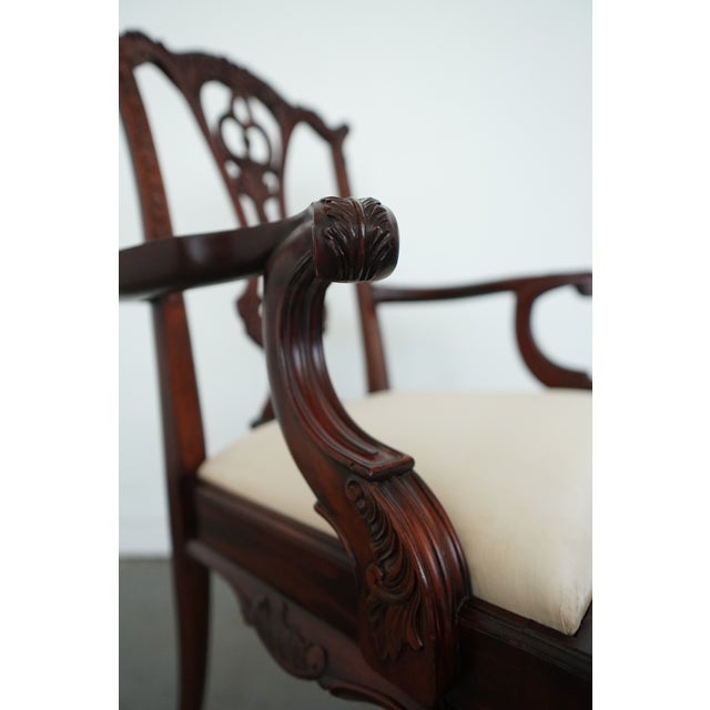 Vintage Maitland Smith Chippendale Armchairs (Set of 4) For Sale - Image 13 of 16