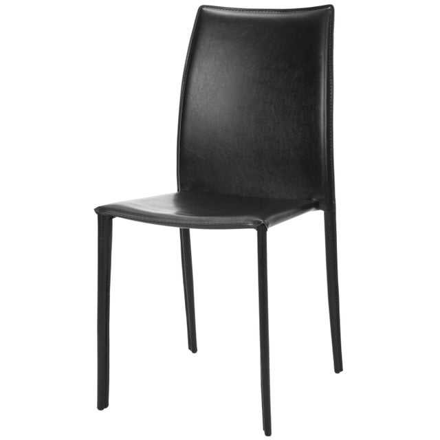 Modern 19''H Stacking Side Chair in Black - a Pair For Sale - Image 3 of 8