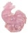 Pink Rooster Natural Rose Quartz Gemstone Chicken Sculpture Large 8.5" For Sale