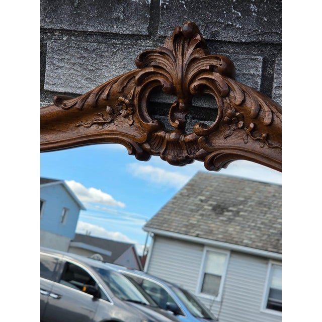 19th Century French Walnut Hallway Mirror. For Sale - Image 12 of 16