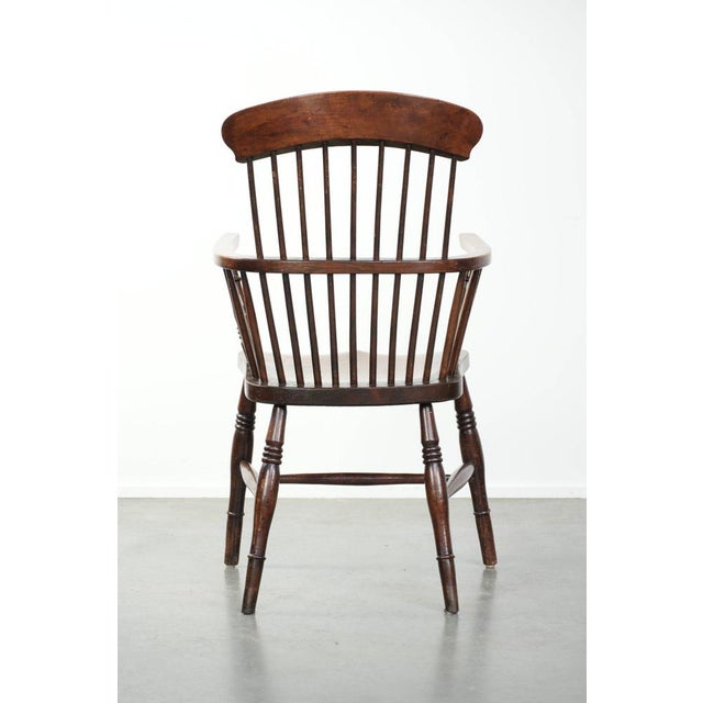 Antique English Windsor Highback Chair, 19th Century For Sale - Image 4 of 14