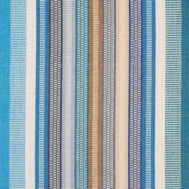 Traditional Sample - Schumacher X A Rum Fellow Ripple Stripe Fabric in Surf For Sale - Image 3 of 4