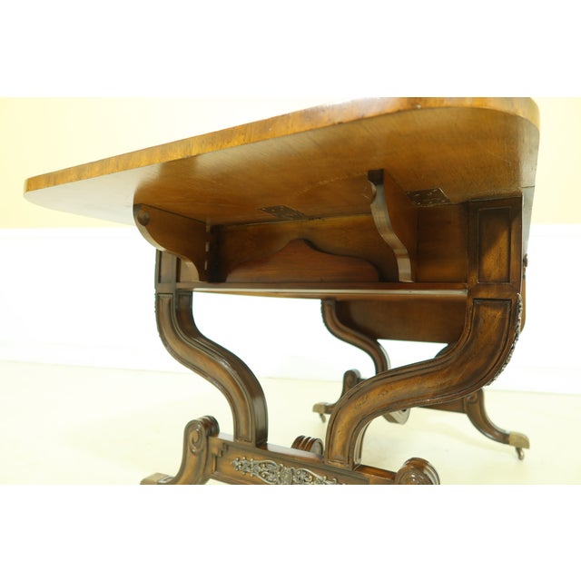 Maitland Smith Drop Leaf Mahogany Duncan Phyfe Coffee Table Chairish