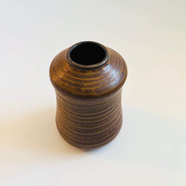 Mid-Century Modern Vintage Mino Yaki Pottery Vase by Kenzo Toen For Sale - Image 3 of 8