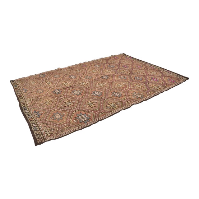 Mid 20th Century Home Living Decorative Kilim Rug For Sale