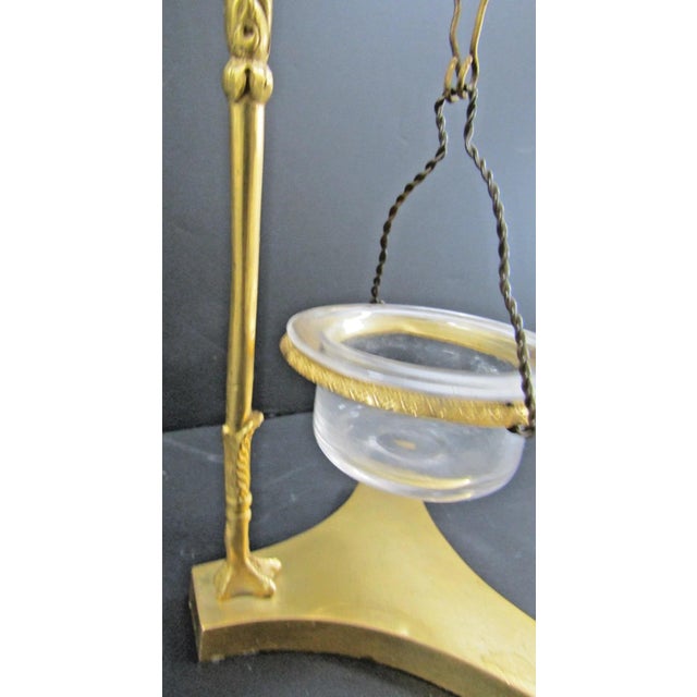 1870s French Empire Gilded Bronze Stylized Swan Night Light Tallow Lamp For Sale - Image 11 of 17